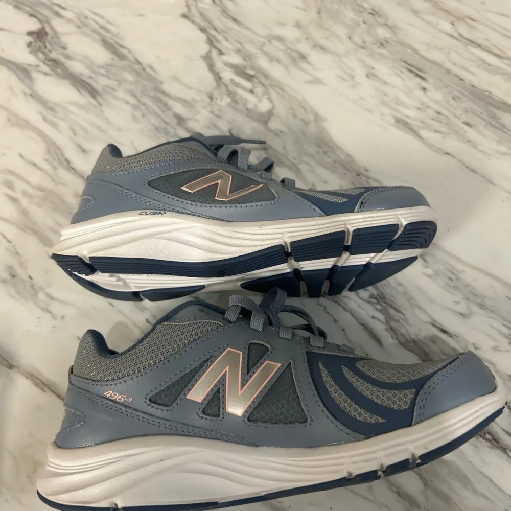 New Balance Kids Blue and Pink Sneakers